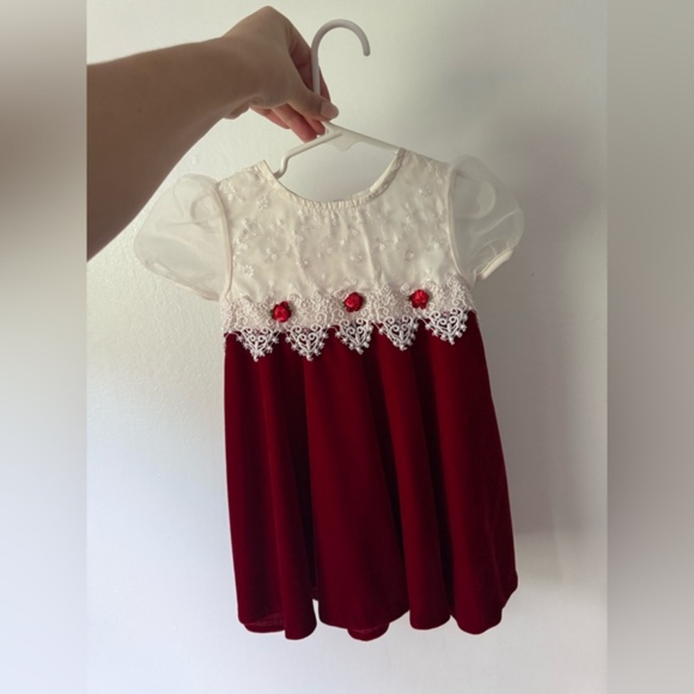 Bonnie Baby Red and White Formal Dress